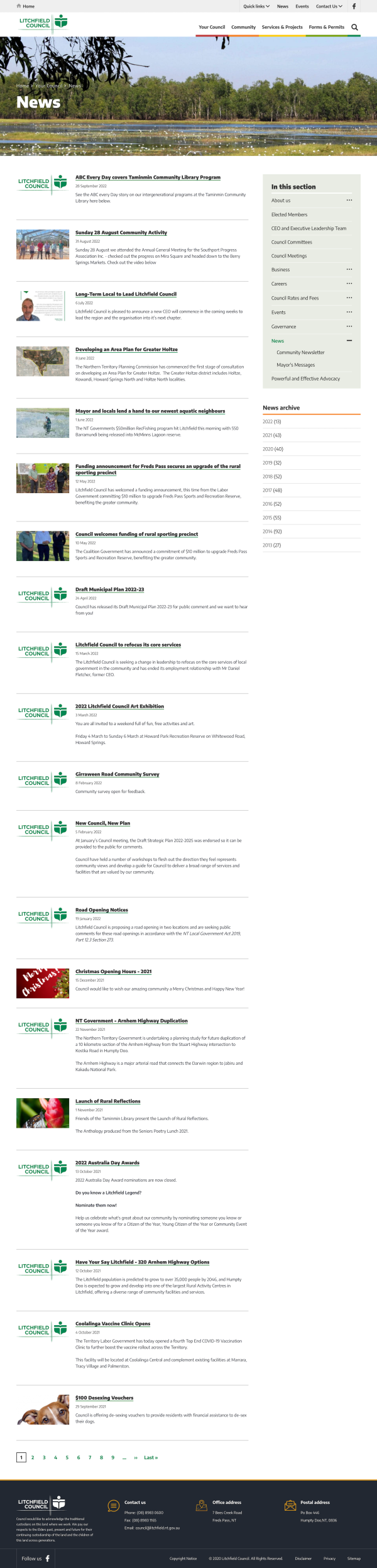Council News page