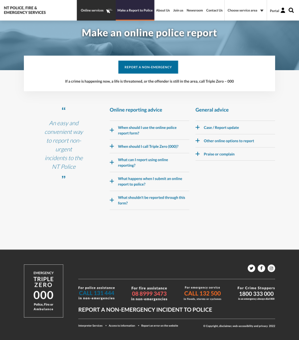 Report online page