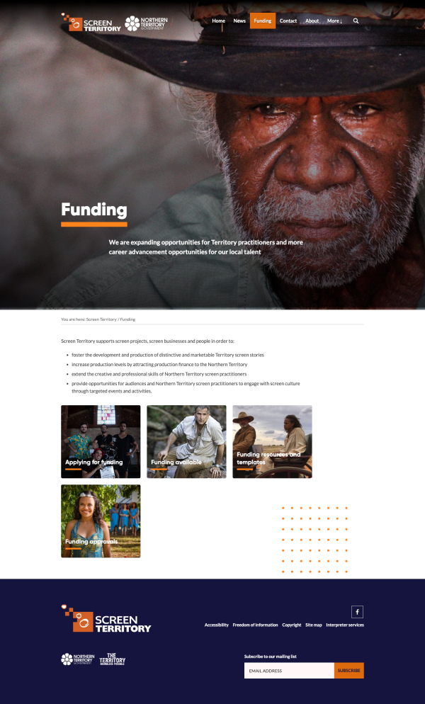 Funding page