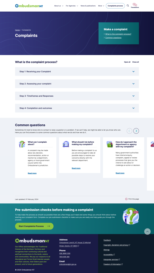 Ombudsman Complaints